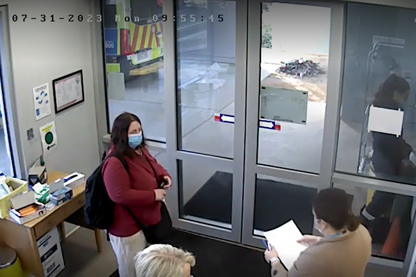 Erin Patterson at the hospital after the poisoned lunch.