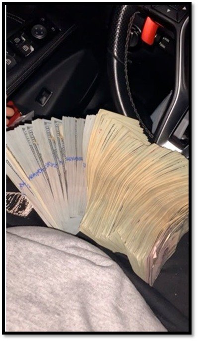 She flaunted the illicitly obtained funds on Instagram.