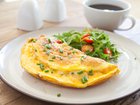A vegetable omelette is an excellent breakfast idea. 