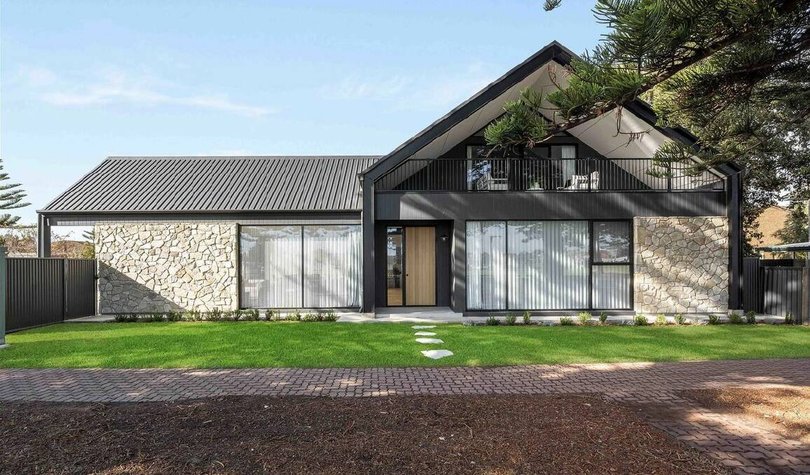 Texture brings interest to the exterior of this home.