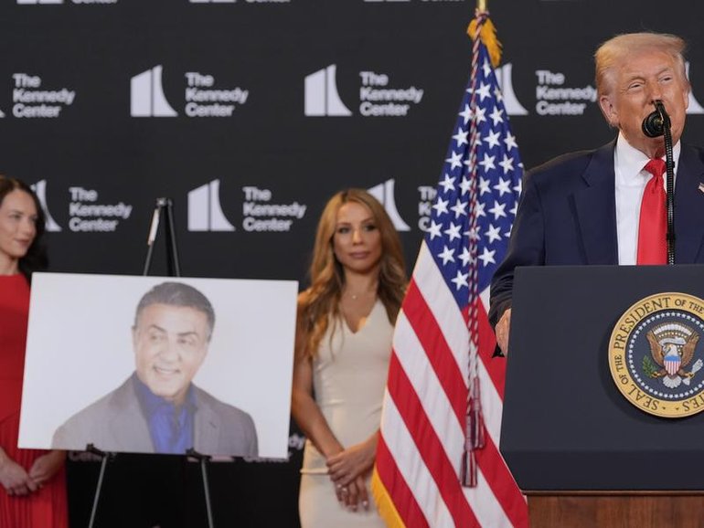 Sylvester Stallone will be celebrated with the 2025 Kennedy Center honours, the US president says. 