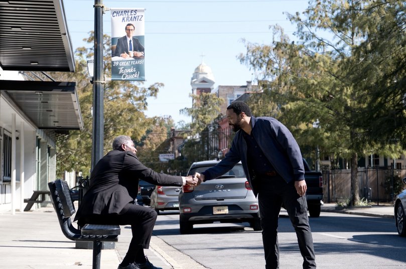 Carl Lumby and Chiwetel Ejiofor in The Life of Chuck.