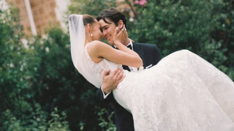 Connor Rozee and his wife Maisie.
