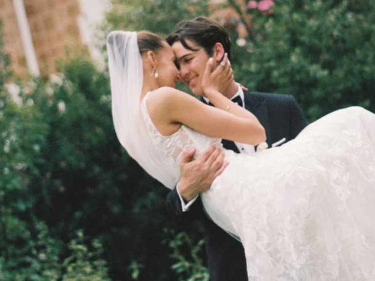 Connor Rozee and his wife Maisie.