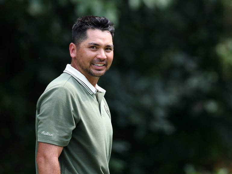 OWINGS MILLS, MARYLAND - AUGUST 14: Jason Day of Australia walks from the fifth hole during the first round of the BMW Championship 2025 at Caves Valley Golf Club on August 14, 2025 in Owings Mills, Maryland. (Photo by Kevin C. Cox/Getty Images)