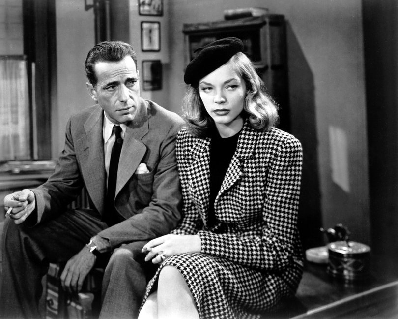 Humphrey Bogart and Lauren Bacall in The Big Sleep.