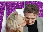 Pamela Anderson and Liam Neeson at the London premiere of The Naked Gun. 