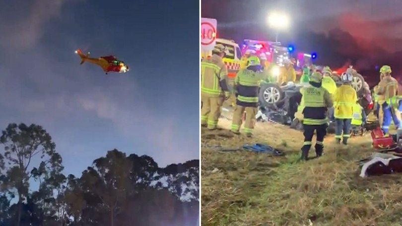 An elderly passenger has died after she was trapped in the wreckage of an SUV crash on the Hunter Expy at Greta.