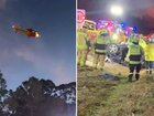 An elderly passenger has died after she was trapped in the wreckage of an SUV crash on the Hunter Expy at Greta.