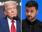 Donald Trump, Volodomyr Zelensky and Vladimir Putin.