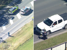 A man and a child known to him have died after being struck by a ute in Regents Park, Queensland.