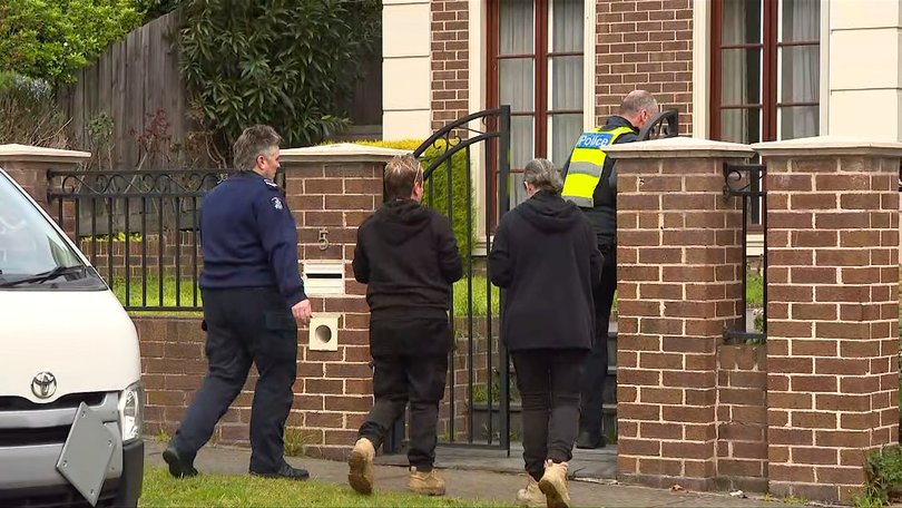 Police at the scene.