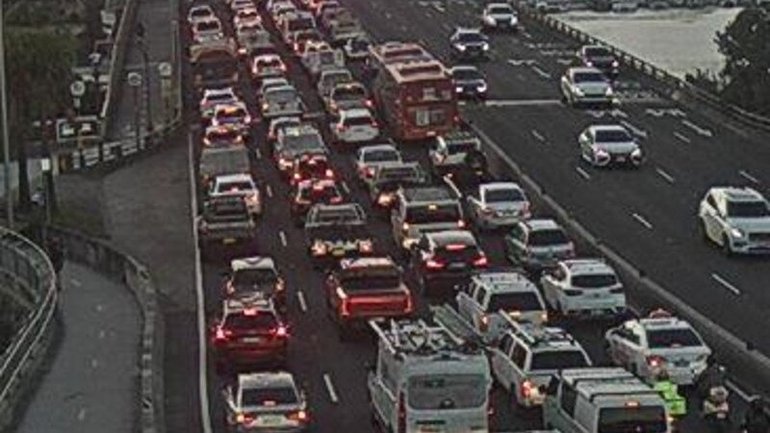 A crash on Sydney's Anzac Bridge has shut three of four lanes. Live Traffic NSW