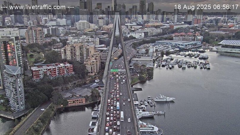 The gridlock stretched well back into Leichhardt. Picture: Live Traffic NSW