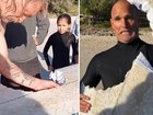 A surfer was lucky not be injured during the shark attack 