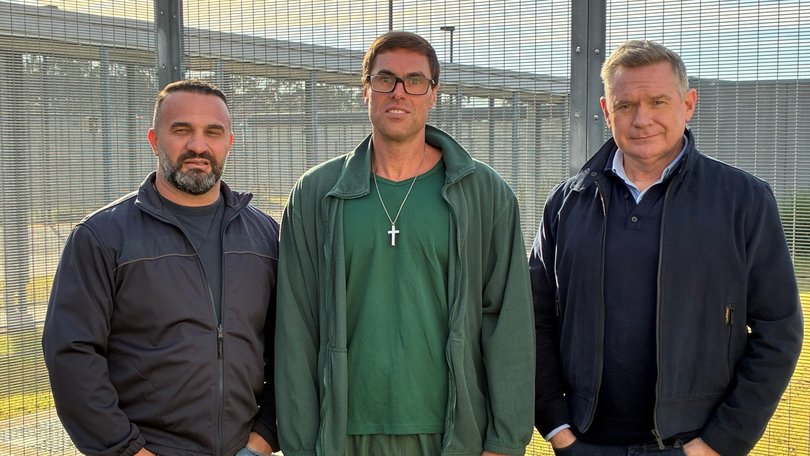 Spotlight’s Michael Usher, right, with Danny Abdallah and Samuel Davidson.