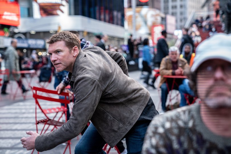 Sam Worthington as an antagonist in Relay.