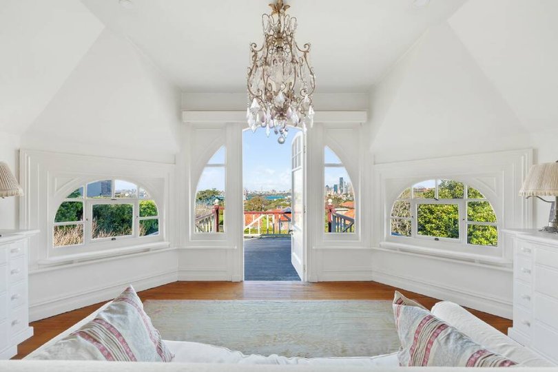 The house takes in vast harbour views.