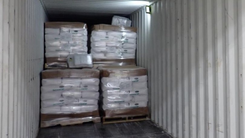 Authorities believe the cargo could have been tampered with by criminal insiders as it moved from its country of origin to the destination. Picture: Supplied