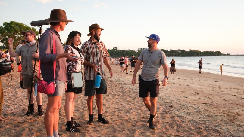 Sharri Sebbens on the set of Top End Bub.