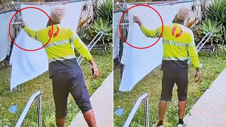 Queensland woman shocked by postman bringing in her dry sheets to save them from the rain  