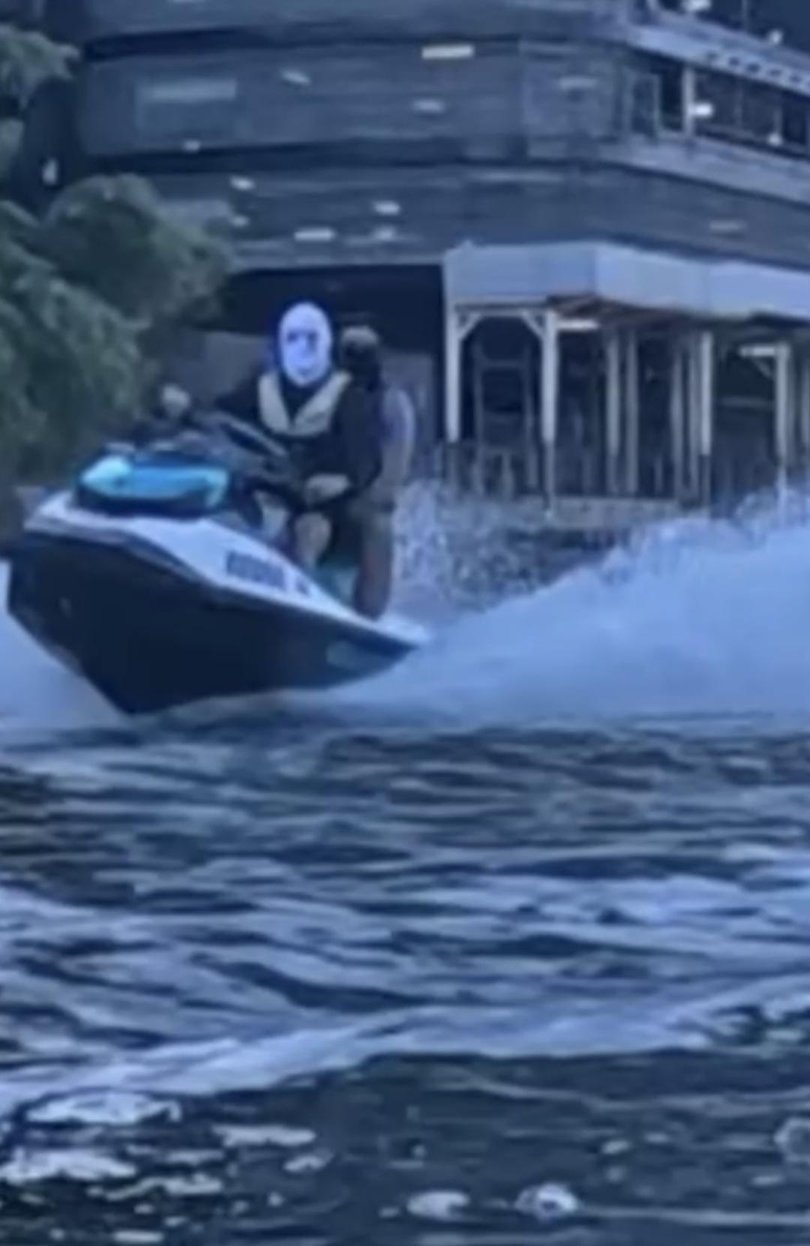 Balaclava-clad jet ski riders are causing havoc on Gold Coast waters. Picture: Supplied