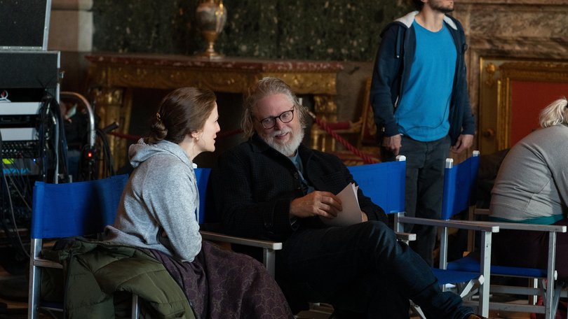 Tony McNamara on the set of The Great.