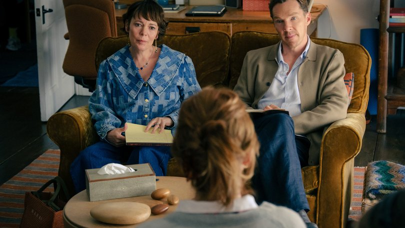 Olivia Colman and Benedict Cumberbatch in The Roses.