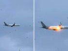Flight burst into flames forcing emergecy landing.
