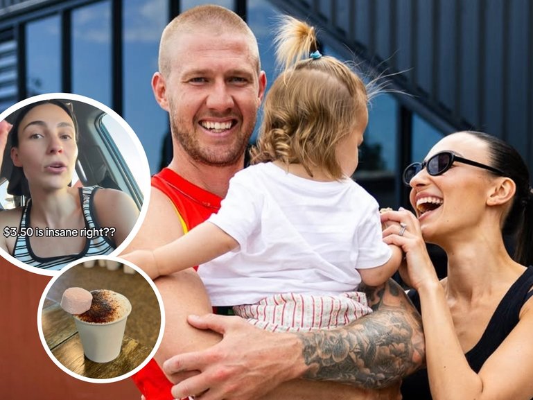 Footy WAG Tayla Broad has jumped on TikTok to condemn the 'insane' pricing of every parent’s go-to toddler tamer, the babyccino.
