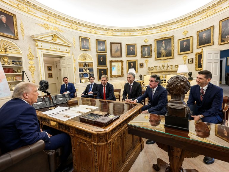 BHP and Rio Tinto bosses meet with Donald Trump and other US officals.