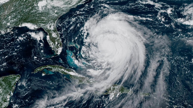 Hurricane Erin in the Atlantic Ocean.