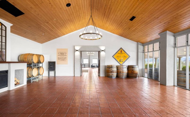 The property has a cellar door and a function space.