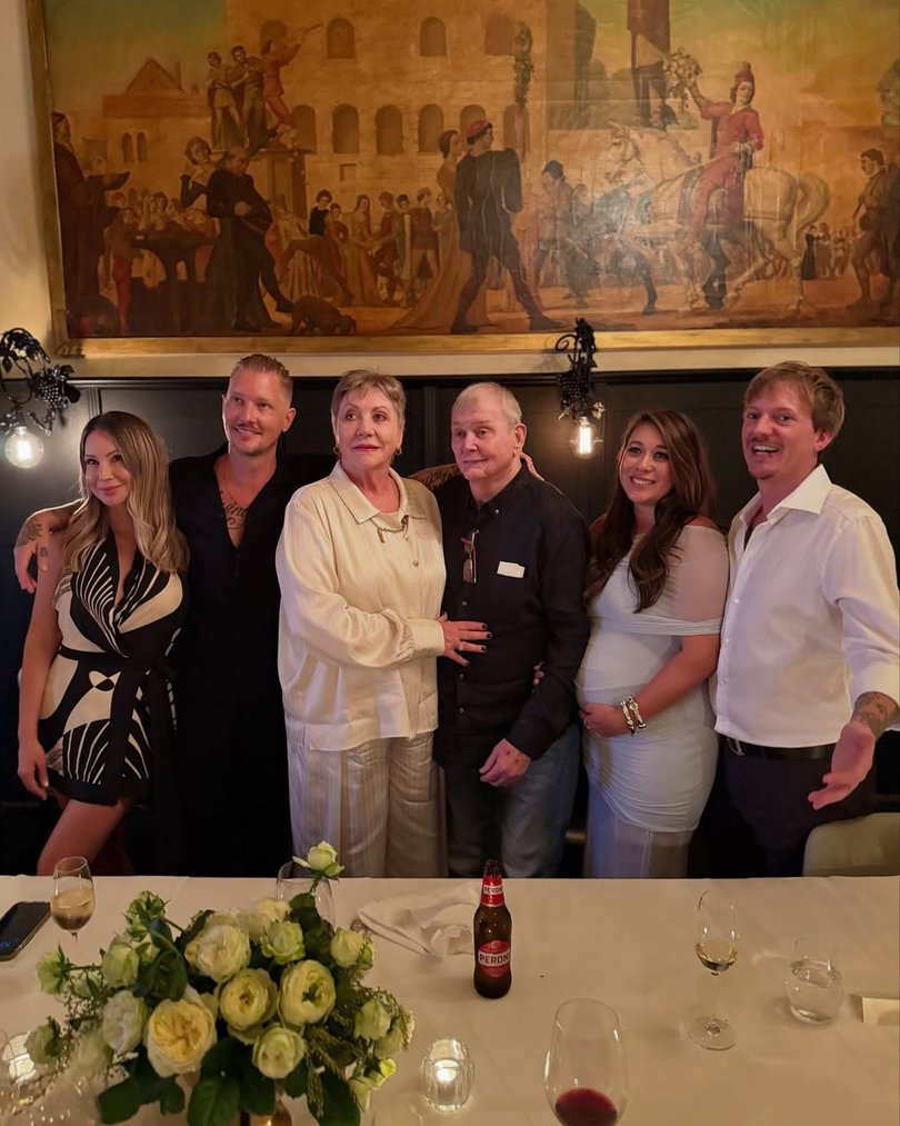 John Farnham stepped out to celebrate his wife Jillian's 70th birthday with family in Melbourne in February.
