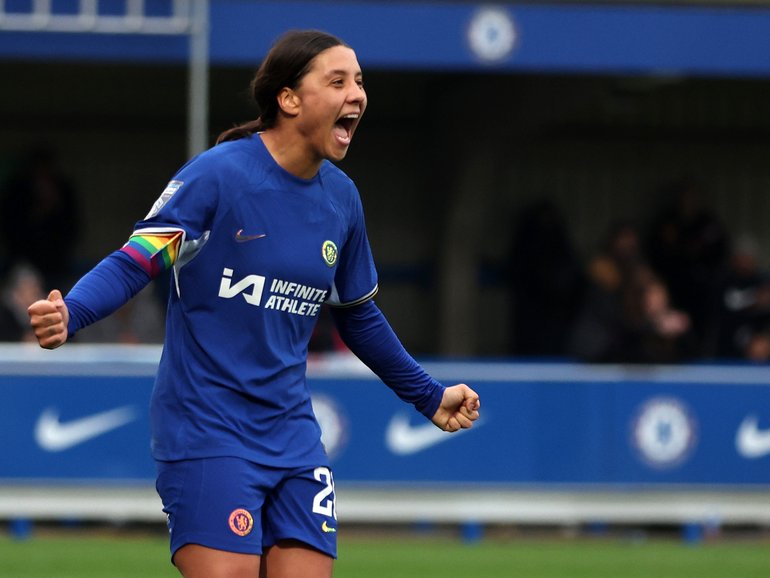 Sam Kerr will return from injury for Chelsea next month.