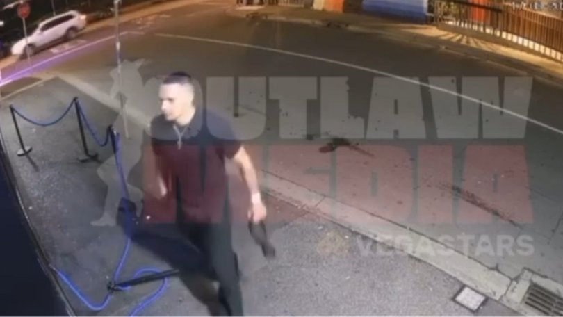 Ugle-Hagan pictured walking back into the club after the fracas.