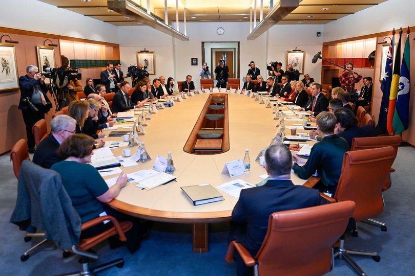 Federal Treasurer Jim Chalmers opens the second day of The Economic Reform Roundtable at Parliament House in Canberra. 