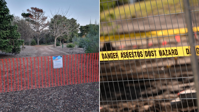 A northern Melbourne park has been partially closed after asbestos was found.