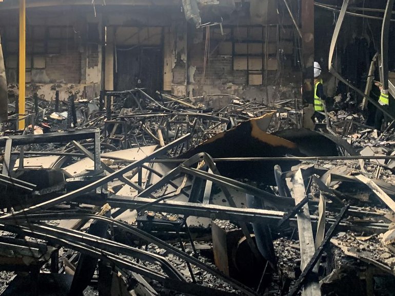 Two buildings belonging to the Adass Israel Synagogue were destroyed in the blaze. (Yumi Rosenbaum/AAP PHOTOS)