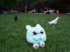 Grem, a smiling plushie with a WiFi-enabled voice box.