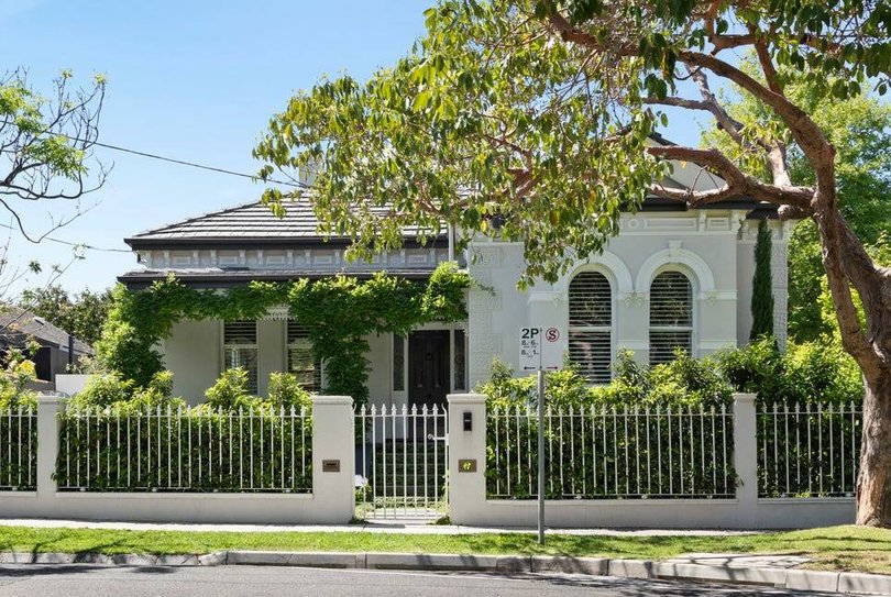 The couple restored the home's heritage facade.