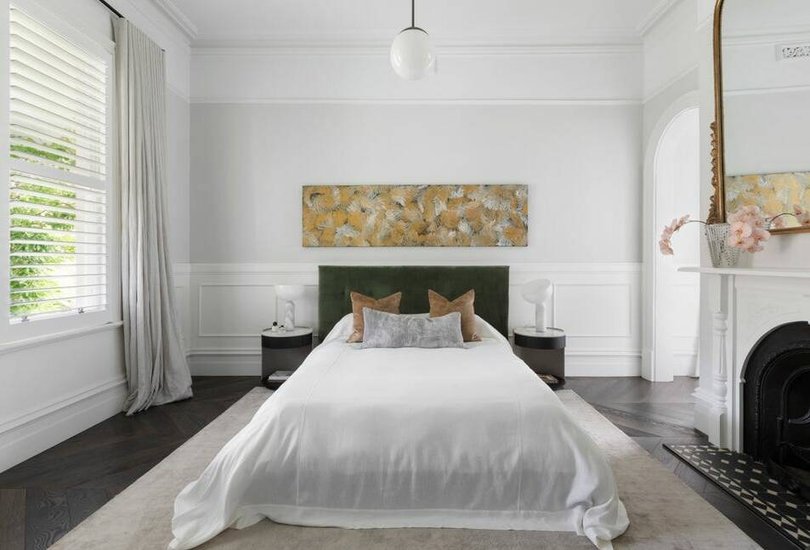 One of the five bedrooms.