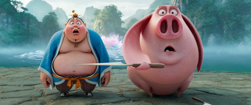 Master Taiyi and Flying Pig in the film.