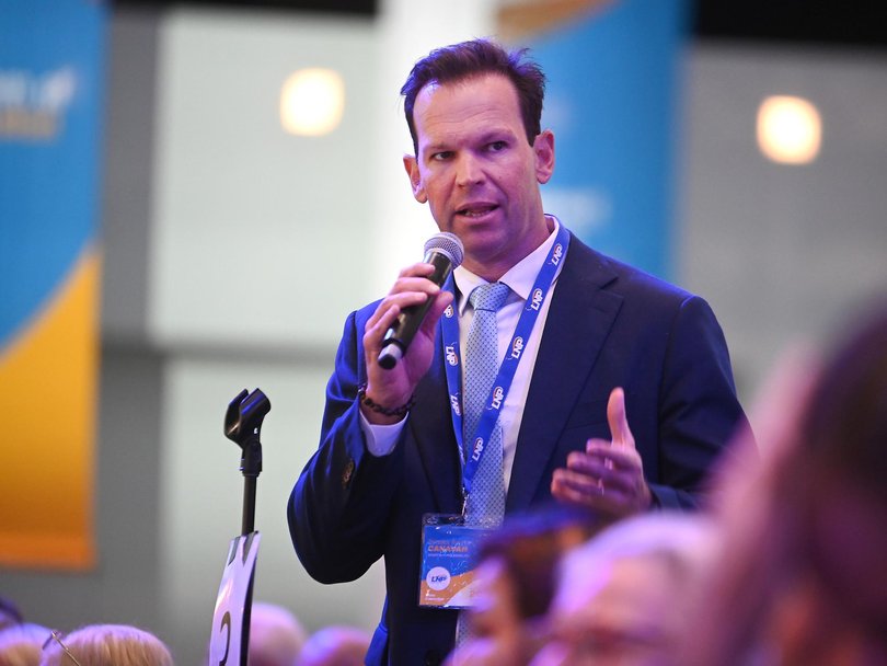 Senator Matt Canavan told members the ‘net-zero agenda is not working. Picture: NewsWire / John Gass