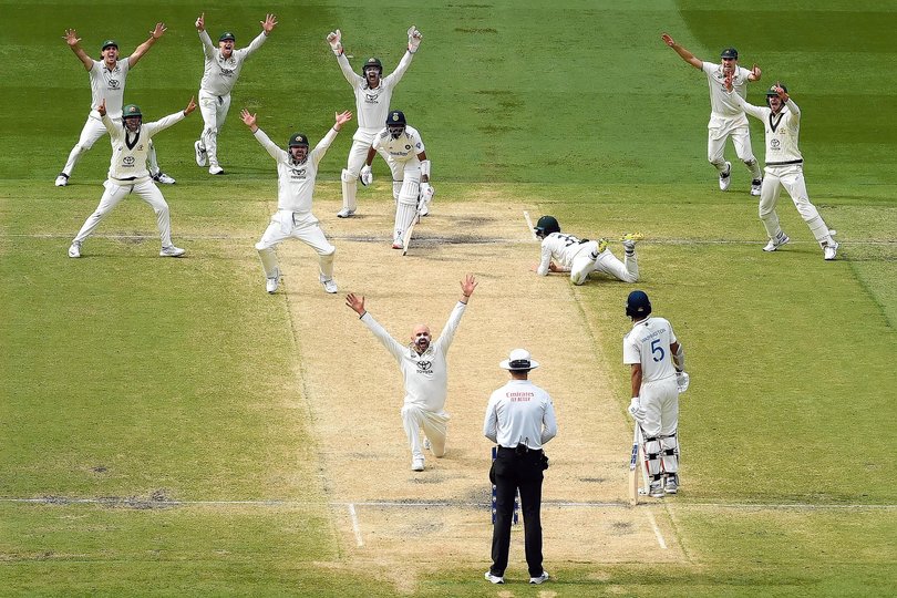 MELBOURNE, AUSTRALIA - DECEMBER 30: Nathan Lyon celebrates after trapping Mohammed Siraj lbw as Australia won the match during day five of the Men's Fourth Test Match in the series between Australia and India at Melbourne Cricket Ground on December 30, 2024 in Melbourne, Australia. (Photo by Quinn Rooney/Getty Images) Picture: Quinn Rooney