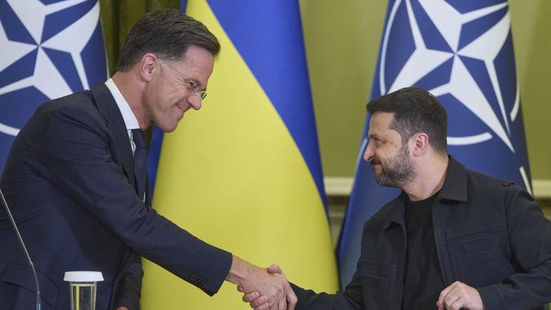 Volodymyr Zelenskiy says security guarantees ought to be similar to NATO's Article 5.