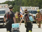 Rescue workers are scrambling to help the trapped and injured following a tour bus crash.