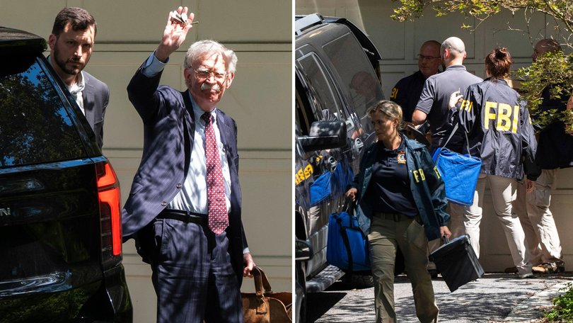 Former Trump national security adviser John Bolton’s house has been raided by the FBI.