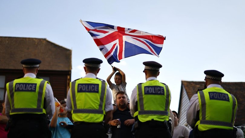 In Bristol, mounted police were brought in to separate rival groups and there were some scuffles.
