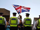 In Bristol, mounted police were brought in to separate rival groups and there were some scuffles.